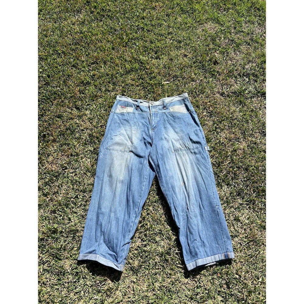 Blue Boy Created By Zam Jeans Mens 42x33 Carpenter Blue Denim Straight